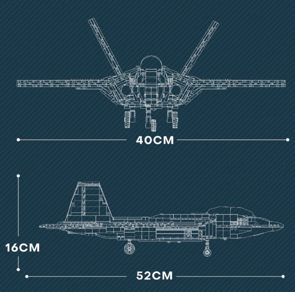 BRICKFORCE F35 LIGHTNING FIGHTER (600+ PEZZI)
