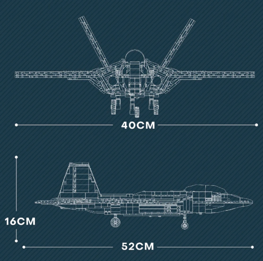 BRICKFORCE F35 LIGHTNING FIGHTER (600+ PEZZI)