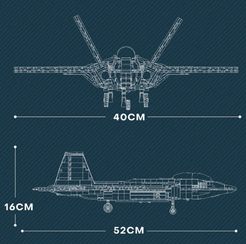BRICKFORCE F35 LIGHTNING FIGHTER (600+ PEZZI)