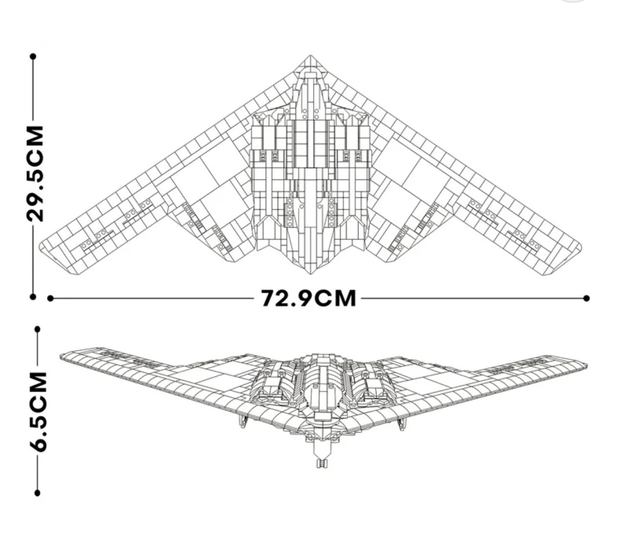 BRICKFORCE B2 STEALTH BOMBER (1900+ PEZZI)